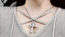 QMXD十字架項鏈男潮韓版嘻哈男士吊墜鈦鋼簡(jiǎn)約時(shí)尚鎖骨鏈百搭送男友 曬單實(shí)拍圖