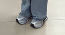 ZHR老爹鞋女復古潮流厚底內增高女鞋休閑情侶鞋子女 JT67 銀色 35  曬單實(shí)拍圖