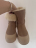 莎莎蘇圣誕日記冬新款厚底加絨羊皮毛一體內增高雪地靴女棉鞋 杏色牛剖層皮革/毛革兩用羊毛革 38 曬單實(shí)拍圖