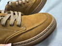 卡帝樂(lè )鱷魚(yú)（CARTELO）高幫磨砂反絨皮馬丁靴25秋冬新款潮流休閑復古真皮中幫休閑男鞋 棕色 41 曬單實(shí)拍圖
