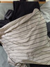蕉內（Bananain）棉棉305H男女士睡衣睡褲純棉情侶家居服套裝春秋季長(cháng)袖長(cháng)褲不悶汗 【男士】暖灰條紋 XL 曬單實(shí)拍圖