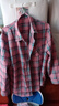 格子襯衫女外套女韓版寬松棉質(zhì)春秋中長(cháng)款磨毛上衣大碼外套 H55 粉色 2XL 體重：130-150斤 曬單實(shí)拍圖