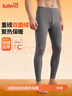 班尼路（Baleno）加絨秋褲男冬季純色簡(jiǎn)約休閑雙面絨保暖褲7A抗菌男士修身打底褲 曬單實(shí)拍圖