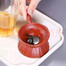 紫來(lái)順茶葉過(guò)濾網(wǎng)茶漏宜興紫砂過(guò)濾器純手工茶網(wǎng)一體茶水分離夫茶具配件 蓮蓬款-紅 曬單實(shí)拍圖