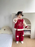 班喜迪兒童漢服套裝冬裝新款女寶寶周歲禮服男童秋冬季國風(fēng)唐裝拜年衣服 紅色 90 曬單實(shí)拍圖