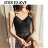 浪莎（LangSha）女背心夏天可調節蕾絲美背吊帶背心內衣上衣防走光帶胸墊打底外穿 1件黑色【透氣顯瘦】 XL 建議120-140斤【透氣顯瘦】 曬單實(shí)拍圖