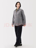 MUJI 女式 法蘭絨 襯衫領(lǐng) 長(cháng)袖襯衫襯衣內搭上衣純棉冬季女裝格子 深灰色格紋 M （160/84A） 曬單實(shí)拍圖