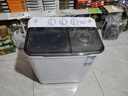 奧克斯（AUX）實(shí)際4.5公斤小型迷你雙桶半自動(dòng)洗衣機宿舍出租房家用大容量雙缸HB45P65-98H 透明黑 曬單實(shí)拍圖