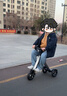 威爾杰迪折疊親子電動(dòng)車(chē)接送孩子小型車(chē)迷你男女輕便代步便攜車(chē)載電滑板車(chē) 三輪/單人座【科技灰】 曬單實(shí)拍圖