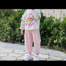 巴拉巴拉balaOne寶寶長(cháng)褲女童寬松束腳褲秋新款褲子甜美蕾絲 淺花灰00226 90 曬單實(shí)拍圖