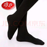 浪莎（LangSha）打底褲襪秋季薄絨加檔連褲襪高彈一體褲膚色黑色連腳褲 （黑色）1200迷你絨連褲 曬單實(shí)拍圖