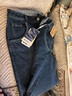 森馬（Semir）牛仔褲女抓毛闊腿褲港風(fēng)冬季2025顯腿長(cháng)拖地褲ins潮109725124002 曬單實(shí)拍圖