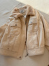 ONLY秋季時(shí)尚復古純棉寬松落肩牛仔棉服外套女|124322001 J2G 米白色 M (165) 84A 曬單實(shí)拍圖