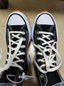 匡威（Converse）女鞋2025新款夏季復(fù)古潮流厚底增高學(xué)生高幫休閑鞋板鞋帆布鞋 166800C黑色 35.5 曬單實(shí)拍圖