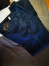 良信誠品牛仔褲男裝商務(wù)休閑高腰深檔寬松直筒褲舒適抗皺彈力男士長(cháng)褲子 寶藍色 厚款 9080 32 腰圍2尺5 曬單實(shí)拍圖