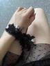 性感蕾絲鈴鐺手環(huán)腳環(huán)禁系情侶道具腳銬腳鏈腿環(huán)手銬腳鐐女禮物 黑蕾絲鈴鐺【手腳通用】 曬單實(shí)拍圖