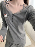 繆黛 MAULTIAYhellokitty德絨睡衣女款2025新款秋冬季磨毛保暖加厚珊瑚絨家居服 高級灰KT貓【升級版加厚德絨】 M 【建議體重80-100斤】 曬單實(shí)拍圖