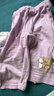 印品棉棉屋兒童7分褲兩條裝純棉薄款男女寶寶幼兒園夏季竹節棉寬松七分褲 7分褲2條裝 紫小貓組 100 碼（兩用檔） 曬單實(shí)拍圖