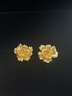 周大福牡丹花 足金黃金耳釘耳飾(工費:320計價(jià))EOF786新年禮物 足金 約6.50g 曬單實(shí)拍圖