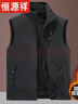 恒源祥雙面穿馬甲男士運動(dòng)背心秋冬新款抓絨馬夾搖粒絨坎肩加絨加厚外套 黑色 2XL 推薦150-170斤 曬單實(shí)拍圖
