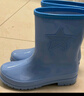 馬尼亞袋鼠（MANIYADAISHU）親子大碼兒童雨鞋男女童中筒水鞋小學(xué)生防滑膠鞋男孩女孩寶寶雨靴 淺藍色 37 -38碼 曬單實(shí)拍圖