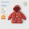 JELLYBABY女童冬季棉服兒童公主連帽棉衣加厚棉襖寶寶冬裝【2025秋冬新品】 紅色 100 CM 曬單實(shí)拍圖