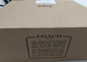 蔻馳（COACH）【新年禮物】奧萊男士經(jīng)典標志老花纖巧型證件卡包零錢(qián)包 炭黑色/黑色 曬單實(shí)拍圖