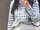ELAND【亞麻】衣戀襯衫女翻領(lǐng)后背抽碎褶長(cháng)袖寬松25夏季新款淡人 藍色(50)Blue-A款EEYCF23M01 M /165 曬單實(shí)拍圖