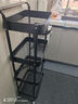 四季沐歌免安裝廚房置物落地架移動(dòng)小推車(chē)零食收納架鍋架蔬菜架多層儲物架 扶手款【折疊打開(kāi)即用】四層耀黑 曬單實(shí)拍圖