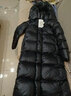 愛(ài)丹蒙 ADANMON400克95%白鵝絨重磅女士羽絨服過(guò)膝長(cháng)款寬松加厚黑金外套女冬新品 烏金黑 （男女同款） S (160) 372g【體重90-110斤可穿】 曬單實(shí)拍圖