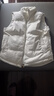 美式復古羽絨棉馬甲男女冬季寬松無(wú)袖坎肩保暖背心外套 米白色 XL 【建議130-150斤】 曬單實(shí)拍圖