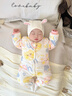 丸圖 ONETU新生兒連體衣夾棉兒童哈衣加厚保暖寶寶爬服外出服云朵小熊73cm 曬單實(shí)拍圖