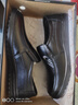 蜻蜓牌【100%全牛皮】男士皮鞋商務(wù)休閑真皮防滑軟底軟面中老年爸爸鞋真皮透氣套腳舒適耐磨真皮百搭鞋子 黑色 42 曬單實(shí)拍圖