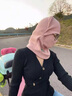 JCZS騎行防風(fēng)面罩圍脖一體帽子男秋冬季保暖電動(dòng)車(chē)頭盔內膽冬天頭套女 粉色均碼(56-58cm) 曬單實(shí)拍圖