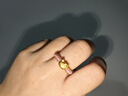 羅威寶格足金999黃金戒指女配件KT貓hello kitty手鏈編織送女友生日禮物 足金kt貓戒指約0.135g支持多退少補 曬單實(shí)拍圖