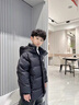 G.DUCKKIDS男童羽絨服免洗加厚2025新款中大童冬季男孩外套洋氣潮冬裝 黑色 升級加厚款 160 建議13-14歲 曬單實(shí)拍圖