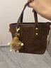 星昔包包女包單肩包小眾設計秋冬季復古百搭斜挎包手提水桶包新年禮物 咖色單包（送斜挎帶） 曬單實(shí)拍圖