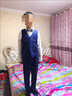 葉余兒童西裝套裝男孩西服春秋鋼琴演出服夏花童小主持人服裝男童禮服 黑色（常規款）7件套（全有） 150  建議58-65斤 曬單實(shí)拍圖