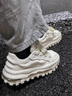 莎萊茜（SALAXI）2025秋冬新品冰川系列潮牌厚底增高面包鞋男女款情侶氣墊休閑潮鞋 白色 42 【男款】 曬單實(shí)拍圖