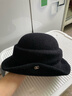 多想余禮帽帽子女春秋赫本風(fēng)女士冬季帽子漁夫帽洋氣款冬帽新款千金風(fēng) 小銀標禮帽【黑色】 曬單實(shí)拍圖