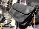 瑪西奴斜挎包男士單肩包橫款真皮包包頭層牛皮翻蓋簡(jiǎn)約郵差包潮牌通勤小 黑色 曬單實(shí)拍圖