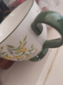 歐美客美式早餐杯手繪陶瓷杯子家用創(chuàng  )意田園風(fēng)馬克杯大容量牛奶杯燕麥杯 迎春-早餐杯 曬單實(shí)拍圖