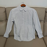 fingercroxxit襯衫男2026春季新款牛津紡條紋襯衣休閑百搭長(cháng)袖男 灰白條 XL 曬單實(shí)拍圖