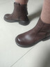Vistline馬丁靴女秋季新款英倫風(fēng)短靴女復古軟底牛皮切爾西靴女瘦瘦靴女 棕色 38 曬單實(shí)拍圖
