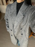 茵曼2025冬季女裝新款羊駝毛桑蠶絲雙面呢外套女拉毛長(cháng)款毛呢大衣 花灰色 S 158-162cm/100-110斤 曬單實(shí)拍圖