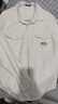 三福（SANFU）2025冬季男士雙口袋織嘜工裝襯衫 休閑美式翻領(lǐng)上衣510187 米白色 L 曬單實(shí)拍圖