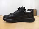 沙馳（SATCHI）男鞋新品時(shí)尚旋轉扣休閑板鞋男牛皮舒適防滑耐磨一腳蹬商務(wù)皮鞋男 黑色加絨-X20462092-6 39 比運動(dòng)鞋偏大一碼 曬單實(shí)拍圖