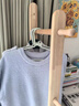 伊布爾實(shí)木衣帽架小型落地臥室掛衣服架子玄關(guān)客廳家用立式掛衣架置物架 【全實(shí)木框架】雙層—原木色—40cm 曬單實(shí)拍圖