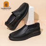 老人頭（LAORENTOU）商務(wù)正裝男鞋頭層牛皮男士休閑鞋套腳駕車(chē)爸爸皮鞋 LA11079 黑 39 曬單實(shí)拍圖
