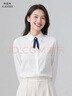 韓曼柯（HANMANKE）白色襯衫女長(cháng)袖商務(wù)職業(yè)正裝女士日常休閑襯衣抗皺免燙內搭單上衣 曬單實(shí)拍圖